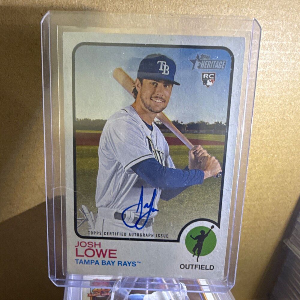 2022 Topps Heritage Real One Autographs Josh Lowe RC Auto Rays #ROA-JW